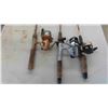 Image 2 : 3 Vintage Fishing Rods, 1 Has Major Rod and Daiwa 1050 Reel , 1 Has Shakespeare 