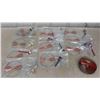 Image 1 : 13 Metal Atomic Jet Flying Saucers with Wood Launcher Spools , 18 Extra Saucers