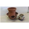 Image 1 : Large Terra Cotta Strawberry Pot, Small Ceramic
