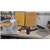 Image 9 : Office Supplies: Router, Tape Dispenser, Pens , Metal Folder Divider Clips, Plus 