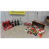 Image 1 : 9 Coca Cola Bottles with Product and Case , Collection of Matchbook Covers 