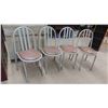 Image 1 : 4 Metal Kitchen Chairs with Padded Seats 
