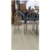 Image 2 : 4 Metal Kitchen Chairs with Padded Seats 