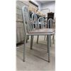Image 3 : 4 Metal Kitchen Chairs with Padded Seats 