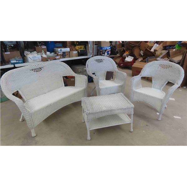 4 Piece Wicker Patio Set