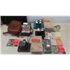 Image 1 : Vintage Cameras with Original Boxes, Manuals, Flashes: Polaroid, Kodak 