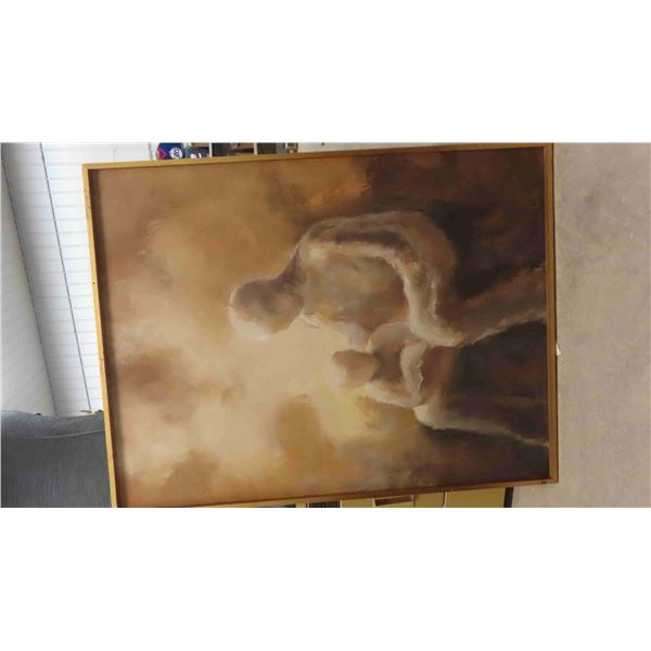 Patrick Curtin 'Father and Son' Original Signed Canvas 42'' x 55'' 