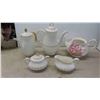 Image 1 : Royal Doultan Adrien China : Creamer, Sugar, Teapot, Royal Adderley Coffee Pot 