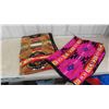 Image 1 : 2 Aboriginal Design Soft Blankets 60'' x 80'' 