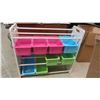 Image 4 : Toy Organizer with Bins 33 3/4'' x 11 1/2'' x 31'' , Wire 3 Shelf Organizer 15'' x 12 1/4'' x 30'' 