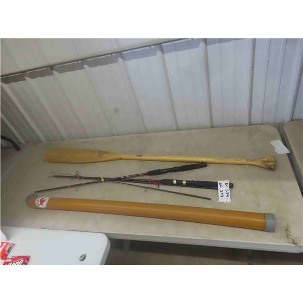 2 Fishing Rods with Hard Case , Paddle 