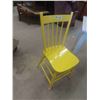 Image 5 : Vintage Painted Table with Drawer 29'' x 42'' x 27'' , 3 Painted Chairs 