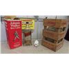 Image 1 : Johnnie Walker Texas Mickey with Stand, Carlings Brewry Crate 12'' 