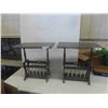 Image 1 : 2 Painted Stands/Magazine Racks 24'' x 24'' x 14'' 
