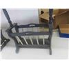 Image 7 : 2 Painted Stands/Magazine Racks 24'' x 24'' x 14'' 