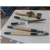 Image 4 : Axe, Hedge Trimmer, Pruners, 3 Tomato Cages 