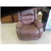 Image 1 : Leather/Leather Style Power Recliner -Has Some Wear 