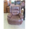 Image 2 : Leather/Leather Style Power Recliner -Has Some Wear 