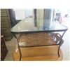 Image 2 : Wrought Iron Coffee Table with Glass Top 20'' x 46'' x 30'' 