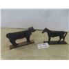 Image 1 : 2 Metal Boot Scrapers Horse & Cow