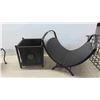 Image 3 : Metal Pot and Basket Display, Magazine Rack, Firewood Holder