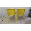 Image 2 : 2 Vintage Metal Yellow Chairs 