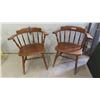 Image 1 : 2 Oak Kitchen Chairs 