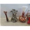 Image 2 : Fancy Colored Glass Vases , Other Knick Knacks