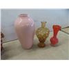 Image 3 : Fancy Colored Glass Vases , Other Knick Knacks