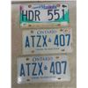 Image 4 : 11 License Plates: Manitoba 1946 & 1971, Ontario, 3 License Plate Frames