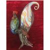 Image 4 : 2 Colored Glass Birds Tallest is 9 3/4'' 