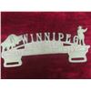 Image 2 : License Plate Topper 'Winnipeg MB , Gateway to Chevrolet' , Chrome