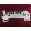 Image 3 : License Plate Topper 'Winnipeg MB , Gateway to Chevrolet' , Chrome