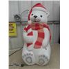 Image 1 : Christmas Bear Blow Mold 28'' Tall -Works