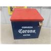 Image 1 : Metal Corona Beer Cooler with Opener 16'' x 13 1/4'' x 17 1/4'' Tapers to 13 1/2'' 