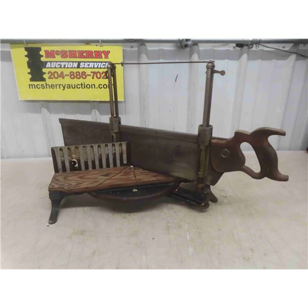 Vintage Stanley Miter Saw - Length of Saw 32'' 
