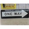 Image 1 : Metal Road Sign 'One Way' 35 1/2'' x 12'' 