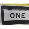 Image 4 : Metal Road Sign 'One Way' 35 1/2'' x 12'' 