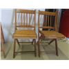 Image 3 : 3 Wood Folding Chairs 