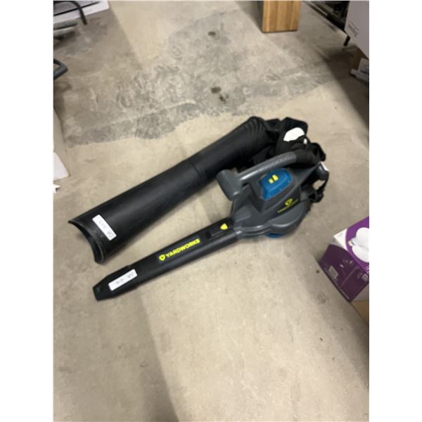 Yardworks Electric Leaf Blower/Vacuum 2 Speed with Bag