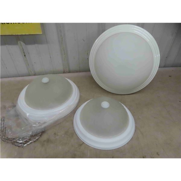 2 Ceiling Mount Light Fixtures 11'' & 13'' , Suspended Ceiling Mount Fixture 