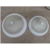 Image 2 : 2 Ceiling Mount Light Fixtures 11'' & 13'' , Suspended Ceiling Mount Fixture 