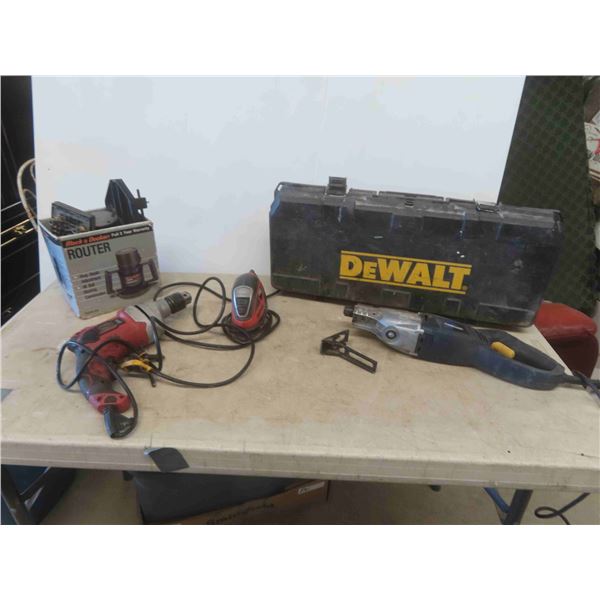 Power Tools: 1/2'' Hammer Drill, 2 Reciprocating Saws, Router Mouse Sander