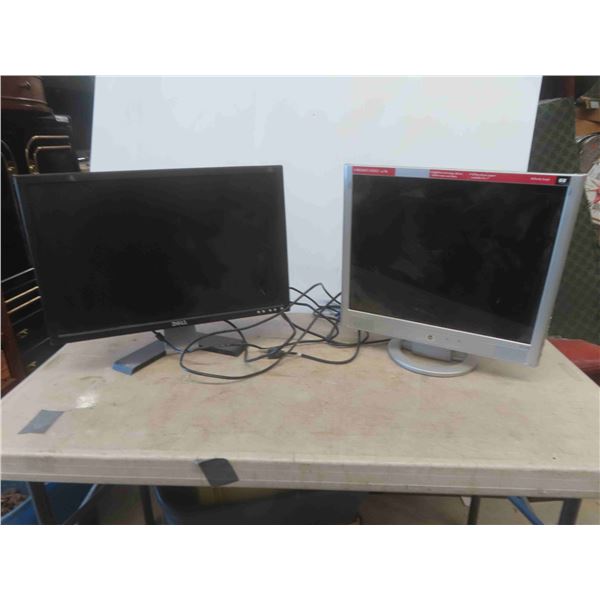 2 Computer Monitors: HP 19'' , Dell 22'' 