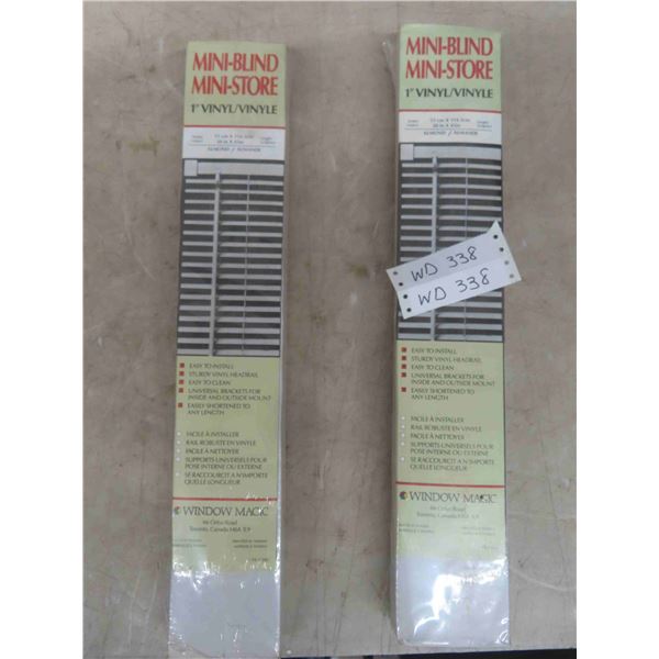 New 2 Mini Blinds in Almond Color 20'' x 45'' 