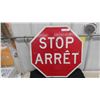 Image 1 : Metal 'Stop/Arret' Sign 24'' Diameter