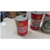 Image 2 : 4 (1 Quart) Oil Cans (3) Shell (1) Quaker State, 2 Paint Cans Eatonia & Ditzler 