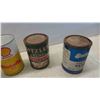 Image 4 : 4 (1 Quart) Oil Cans (3) Shell (1) Quaker State, 2 Paint Cans Eatonia & Ditzler 