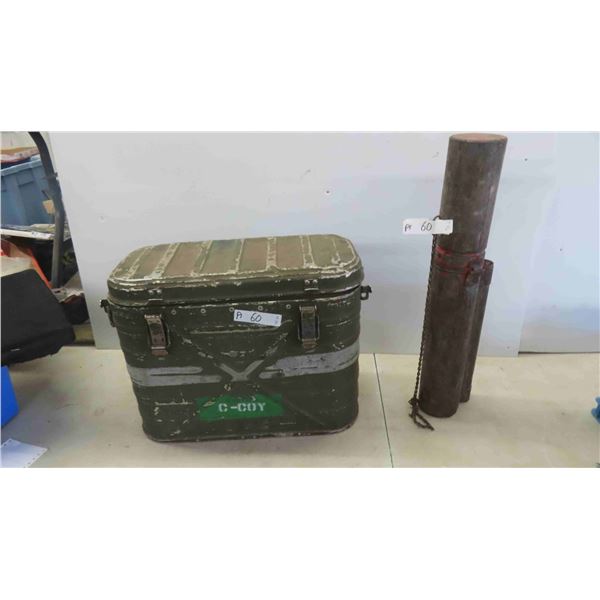 Military Food Canister 16'' x 20'' x 9''  , Metal Flare Canister with Flares