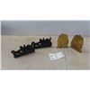 Image 6 : 2 Brass/Copper Book Ends - Egyptian , Stage Coach